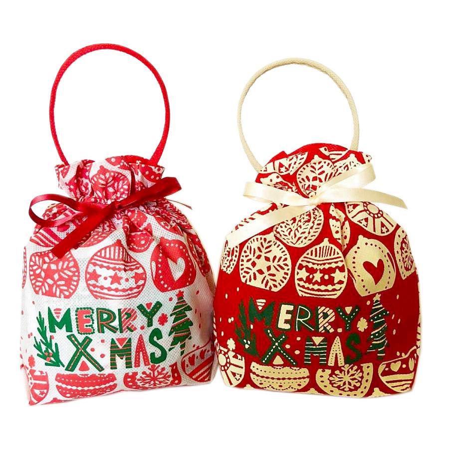 クリスマス お菓子詰め合わせ オリジナルお菓子 子ども ギフト クリスマスリボンバッグ(2種アソート) :X-36:セラーズYahoo!店