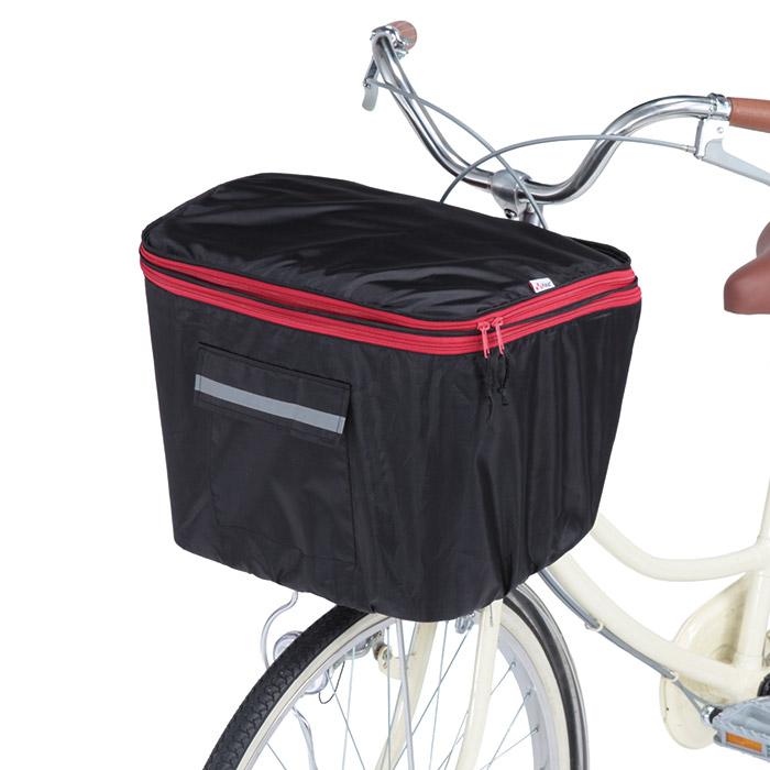 自転車 カゴカバー 防水 撥水 2段式 前カゴカバー 両開き KW-245BK ブラック おしゃれ かわいい ワイド ひったくり防止 雨対策 川住製作所 |  | 06