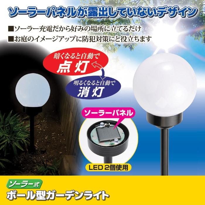 玄関灯 ガーデニング ソーラー式 ボール型 ガーデンライト Sv 6285 ライト 屋外 Led ソーラーライト 防犯 ソーラー充電 自動点灯 自動消灯 8146 セルレットのゴトウ 通販 Yahoo ショッピング