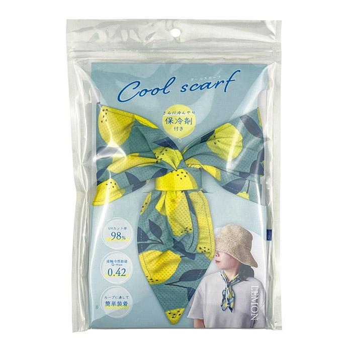 クールスカーフ LEMON ネッククーラー 保冷剤 冷感グッズ ひんやり 首を冷やす 接触冷感 UVカット 暑さ対策 猛暑 酷暑 真夏 メール便 送料無料 |  | 07