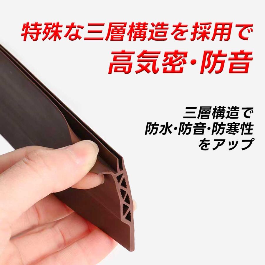 すきまテープ　冷房暖房効率　隙間風対策　防止　ゴム　ふさぎ　クッション　防虫 玄関 引き戸 ゴム  防音テープ  簡単取り付け 冷気遮断 節電　窓　サッシ | ブランド登録なし | 03