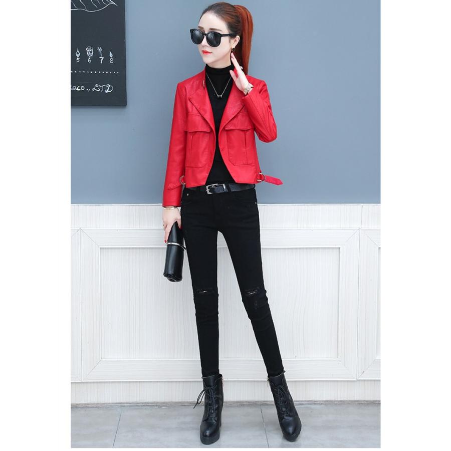 レザージャケット 秋 冬 人気 コートレディース 合成皮革 ライダースジャケット 革ジャン レザーコート ショート丈 コート アウター pupy04 Bikewear 通販 Yahoo ショッピング