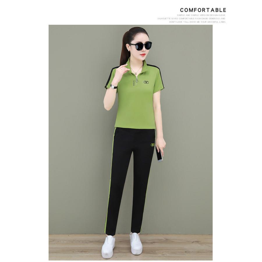 2021 ゴルフ 半袖 シャツ ゴルフウェア シャツ レディース 春 夏 新作モデル ２点セット