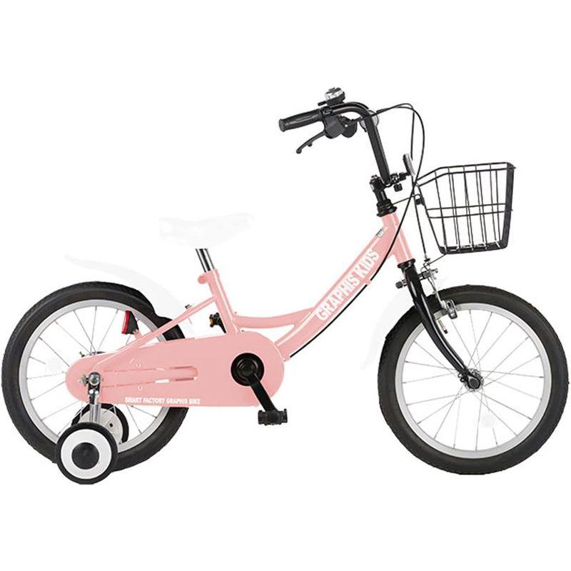 GRAPHIS(グラフィス) 補助輪付き子供用自転車 GR-16 18インチ /ライトピンク 18インチ グラフィス 補助輪付き子供用自転車 GR /ライトピンク mm 14インチ 16インチ