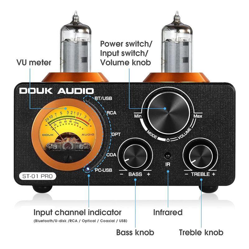 Nobsound ST-01 PRO 6K4 Bluetooth 5.0 真空管アンプ VUメーター USB DAC COAX/OPT パワ ST PRO 6K4 Bluetooth 真空管アンプ VUメーター USB DAC COAX/OPT パワ