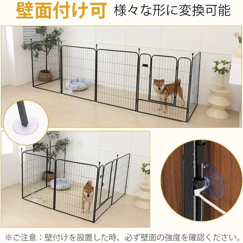 ⭐公式品⭐ PETTOM 犬 サークル ペットフェンス 中大型犬用 スチール製 コンパクト 8枚組 高さ80cm 高さ100cm 室内外兼用 折り畳み式 【1597191634】(9534円)