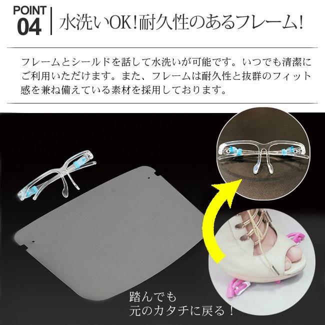 フェイスシールド メガネ型10個セット フェイスガード 飛沫感染予防 ウィルス対策  顔面保護マスク 団体・企業様にお得な10個セット 送料無料 国内発送 |  | 05