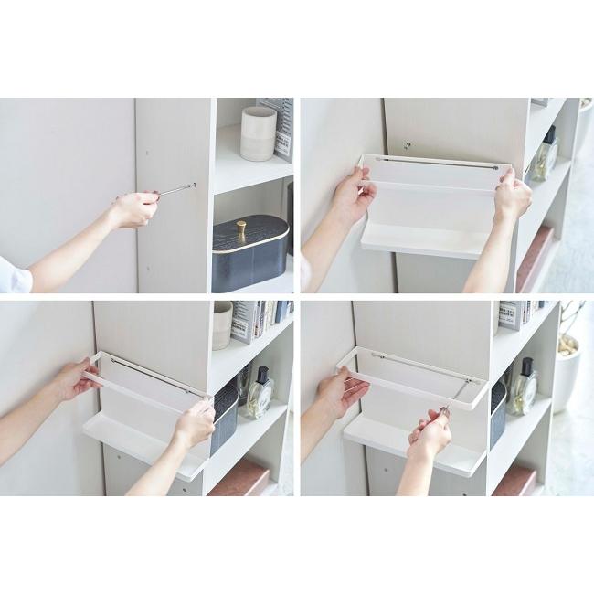 tower カラーボックス横収納ラック タワー 山崎実業 ホワイト ブラック