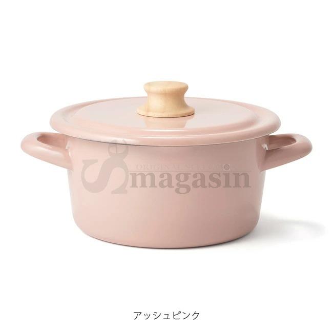 富士ホーロー コットンシリーズ IH可 琺瑯鍋 両手鍋 18cmキャセロール