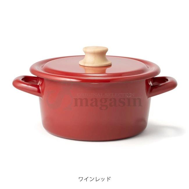 富士ホーロー コットンシリーズ IH可 琺瑯鍋 両手鍋 18cmキャセロール