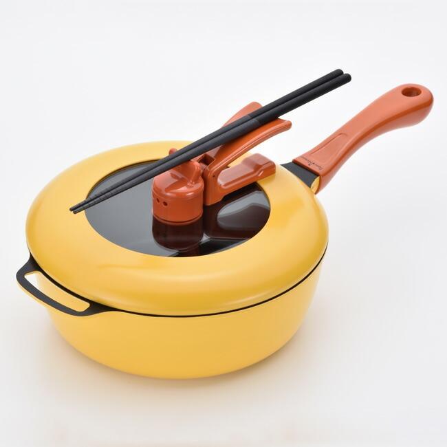 和平フレイズ レミパン 片手鍋 24cm ブラウン イエロー 和平フレイズ レミパン 片手鍋 24cm ブラウン イエロー