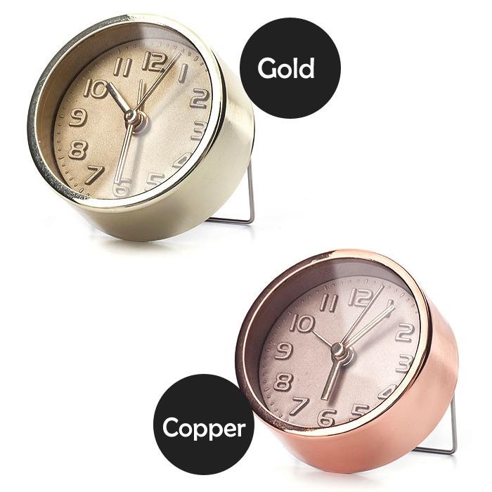 Kikkerland キッカーランド Gold and Copper Alarm Clocks ゴールドアンドコッパーアラームクロック