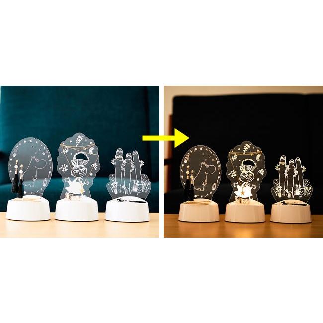 アクリスタ LEDアクセサリースタンド ムーミンシリーズ 選べる3種類  acrysta アクセサリスタンド ピアススタンド LED 照明 東洋ケース 送料無料｜semagasin｜02