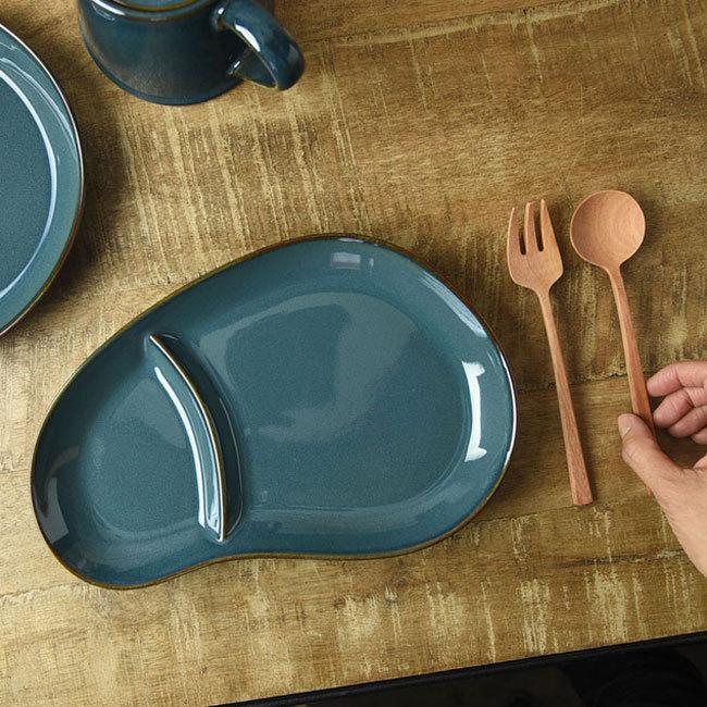 美濃焼 北欧ブルー おにぎり形ランチプレート 仕切り皿 ランチプレート おしゃれ 北欧 美濃焼き 日本製 お皿 022 Se マガザン 通販 Yahoo ショッピング