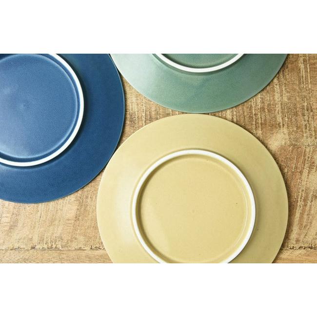 美濃焼 プレス・ド・フラワー プレート 25.5cm 選べる4色 / 花柄 大皿