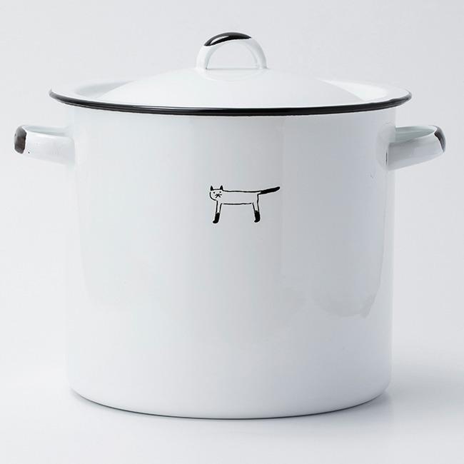 ねこポット TE686 / tete a ホーロー 琺瑯 ほうろう キャニスター