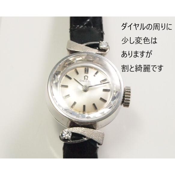 DE VILLE OMEGA 【オメガ 】手巻き PT950ケース 2Pダイヤ入り