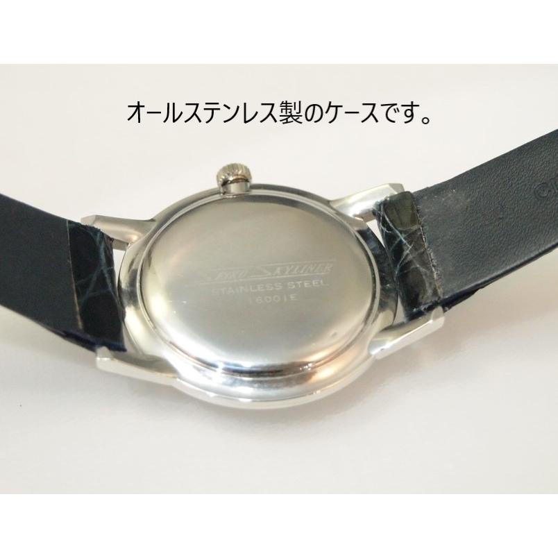 SEIKO SKYLINER【セイコー　スカイライナー】手巻き　SSケース　蛇の目ダイヤル｜sembaunique｜06