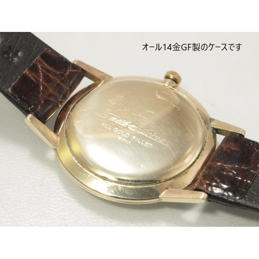 SEIKO Liner【セイコー　ライナー】手巻き　GFケース　レア渦巻ダイヤル｜sembaunique｜06