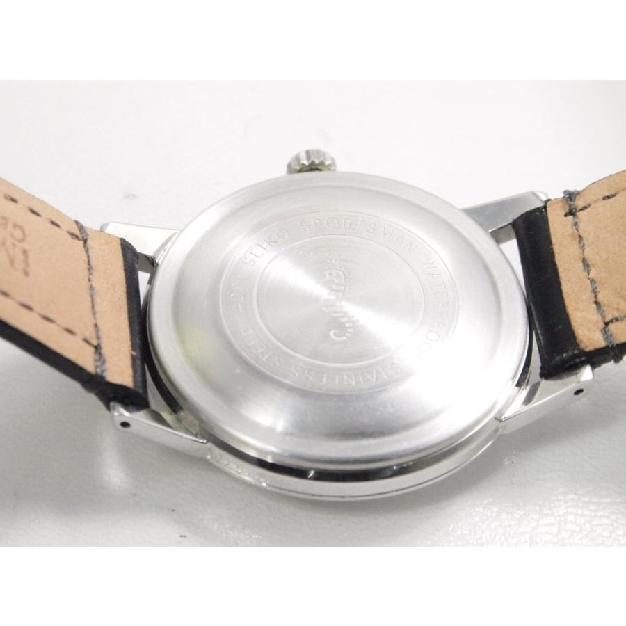 稼働品　Seiko Sportsman 17石　手巻き時計 長方形ケース セイコー スポーツマン カレンダー タツノオトシゴ STPケース