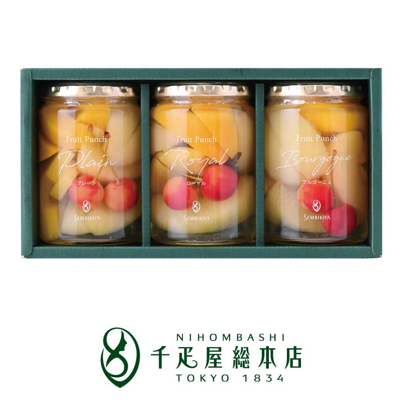 千疋屋総本店 日本橋 フルーツポンチ トリオ(3種類詰合)｜詰め合わせ