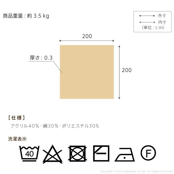 ラグ ラグカーペット イタリア製ジャガード織りラグ-イスタ200x200cm リビング ホットカーペット対応 クラッシック おしゃれ イタリア 洗濯可 模様替え 在宅｜semins-zakaa｜10