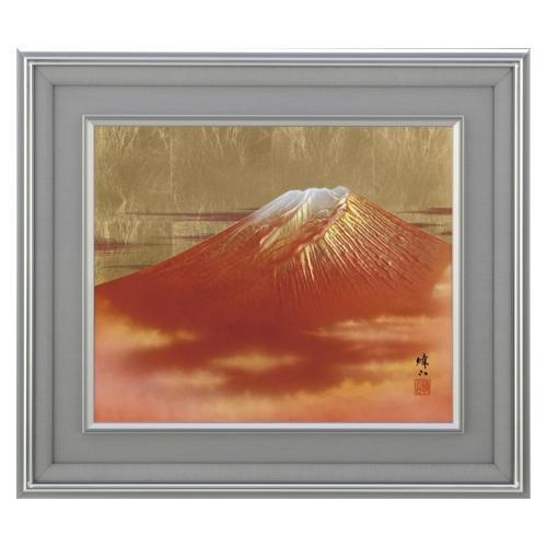 高岡銅器 壁紙 彫金パネル 北晴山作 赤富士 住宅設備 145 02 内装