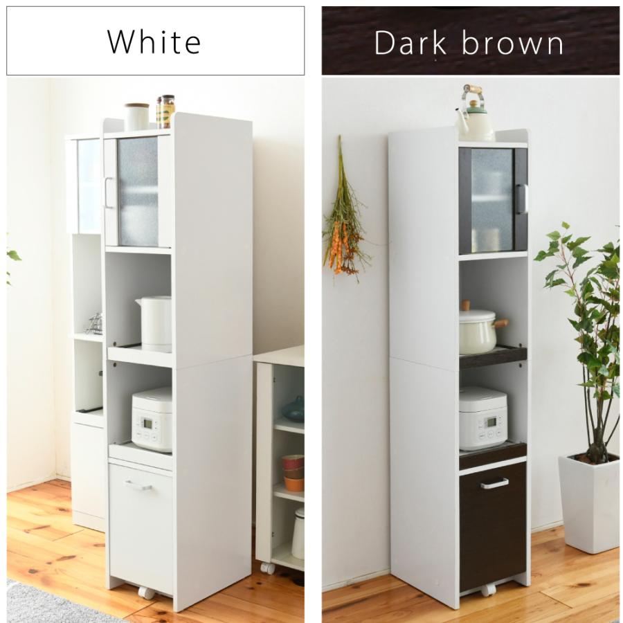 JKプラン 隙間収納 キッチン ミニ 食器棚 FKC-1532-WH ホワイト
