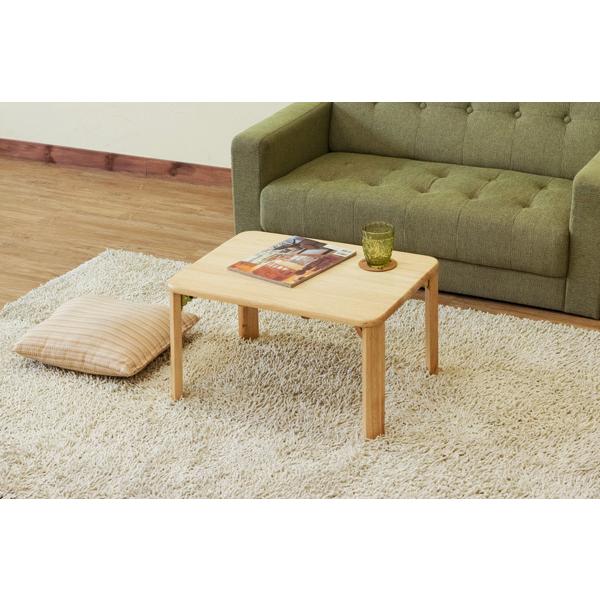 継脚付　ウッディテーブル　60×45　NA　台数限定特価　高級感(N) 2段階高さ 継脚付 ウッディテーブル 60×45 天然木 折りたたみ脚