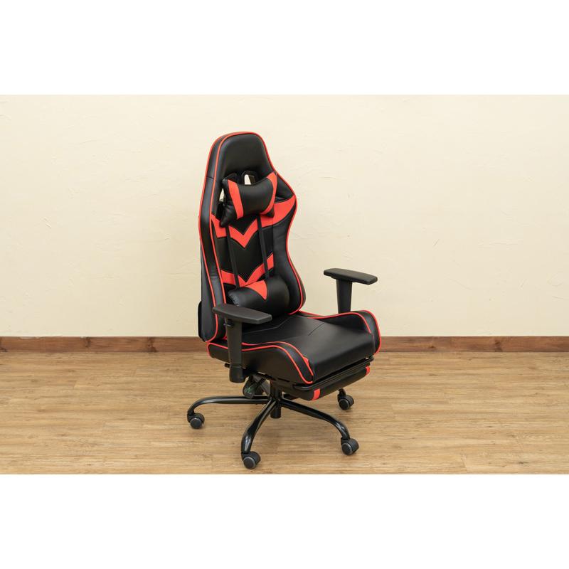 サカベ ゲーミングチェア フットレスト付 リクライニング デスクチェア  