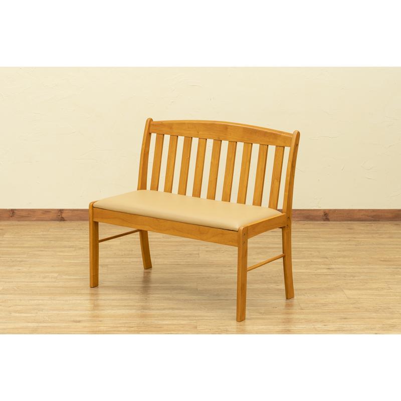 サカベ ダイニングベンチチェア 背もたれ付 長椅子 コローナ DBR/LBR