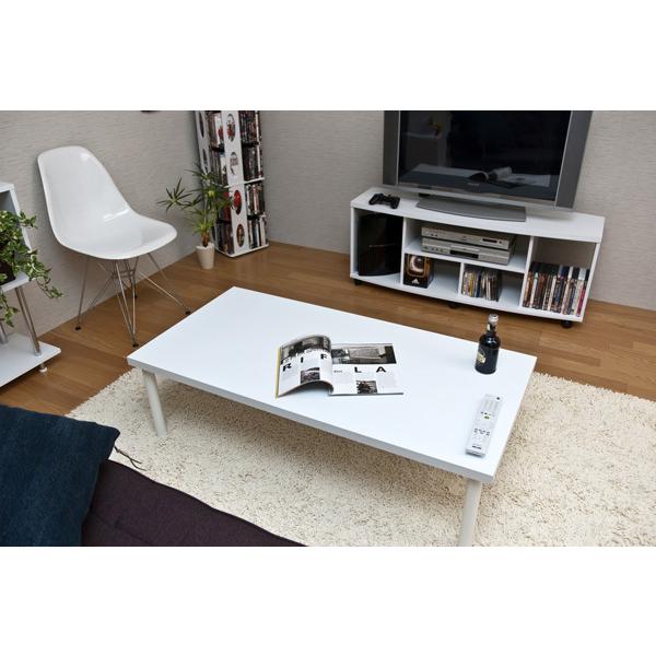 サカベ ローテーブル 120cm×60cm 120cm幅 奥行60cm BK/WH 送料無料
