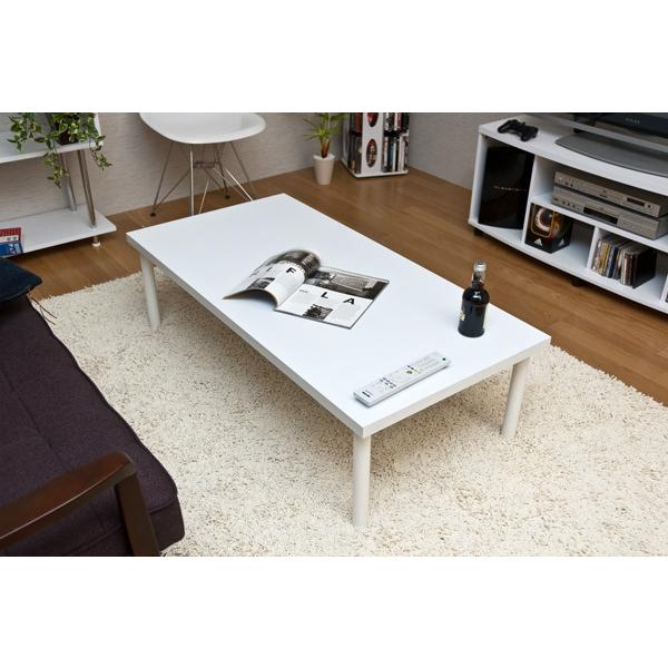 サカベ ローテーブル 120cm×60cm 120cm幅 奥行60cm BK/WH 送料無料