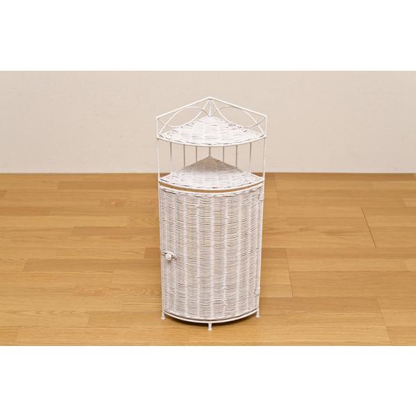 サカベ ラタンコーナーラック 2段 コーナー収納 トイレ収納 キッチン