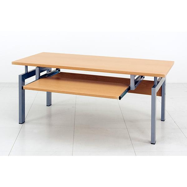 サカベ パソコンデスク ロータイプ スライドテーブル付 ロータイプ