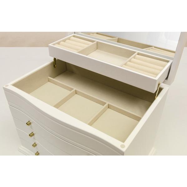 サカベ ジュエリーボックス 大型ミラー付き 鏡付き 宝石箱 送料無料