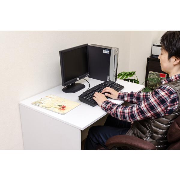 サカベ シンプルデスク 90×60 DBR/WH 送料無料 hmp13 : Semins 生活 