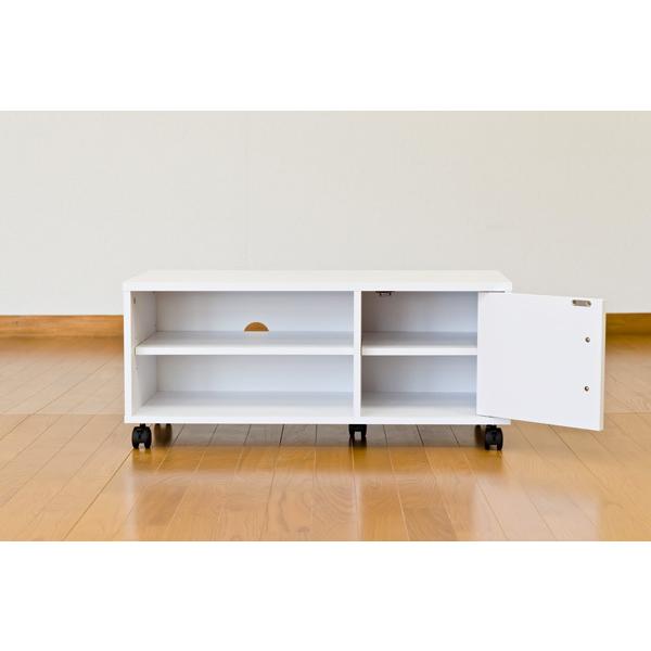 扉付きテレビ台DBR/WH 定価15000円相当