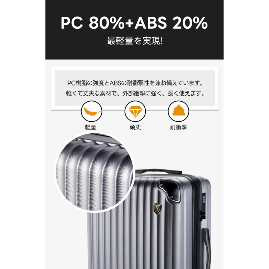 スーツケース キャリーケース 拡張機能 軽量 静音 頑丈 キャリーバッグ Ｓ Ｍ Ｌサイズ 95L 7泊以上 大容量 YKKファスナー TSAロック New Trip 海外 旅行 出張 | New Trip | 15