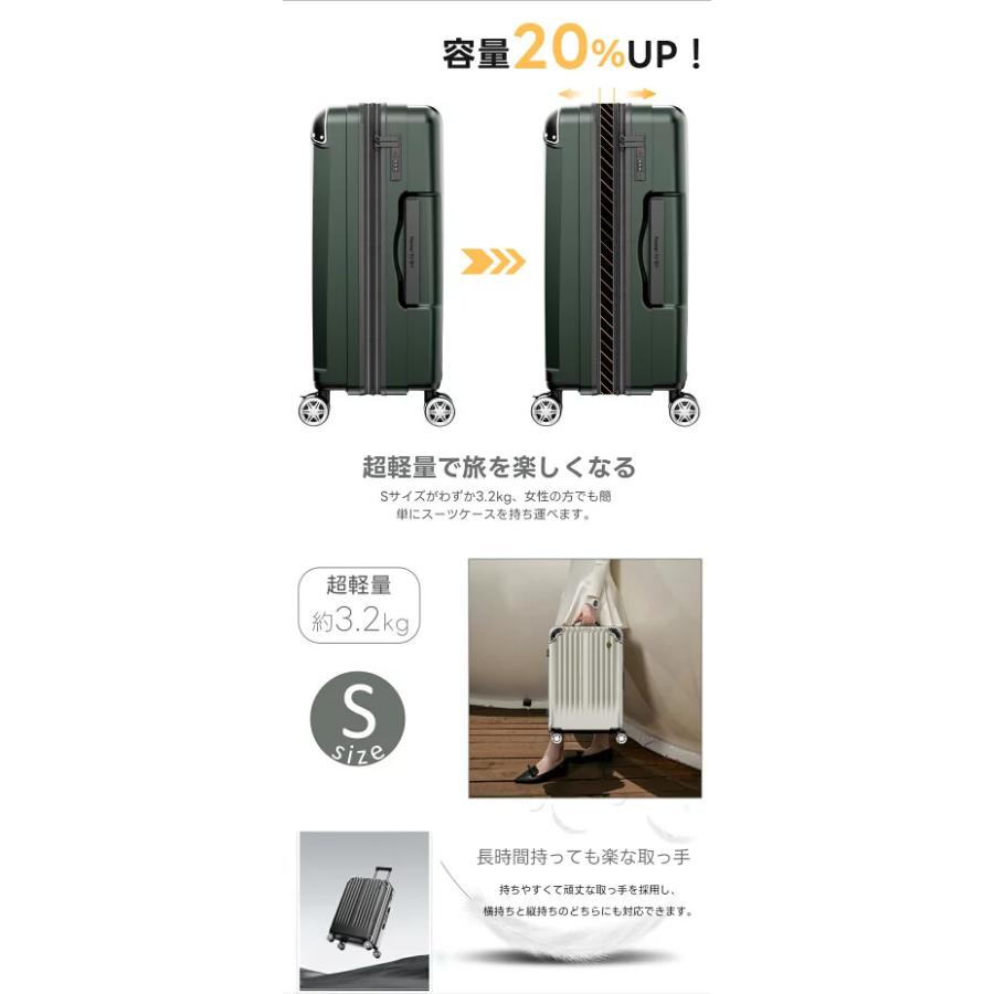 New Trip スーツケース 拡張機能 ストッパー付き キャリーケース