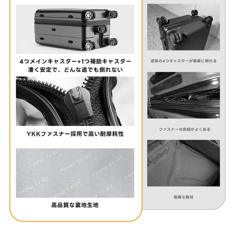 New Trip スーツケース スクエア型 キャリーケース 大型 大容量 海外