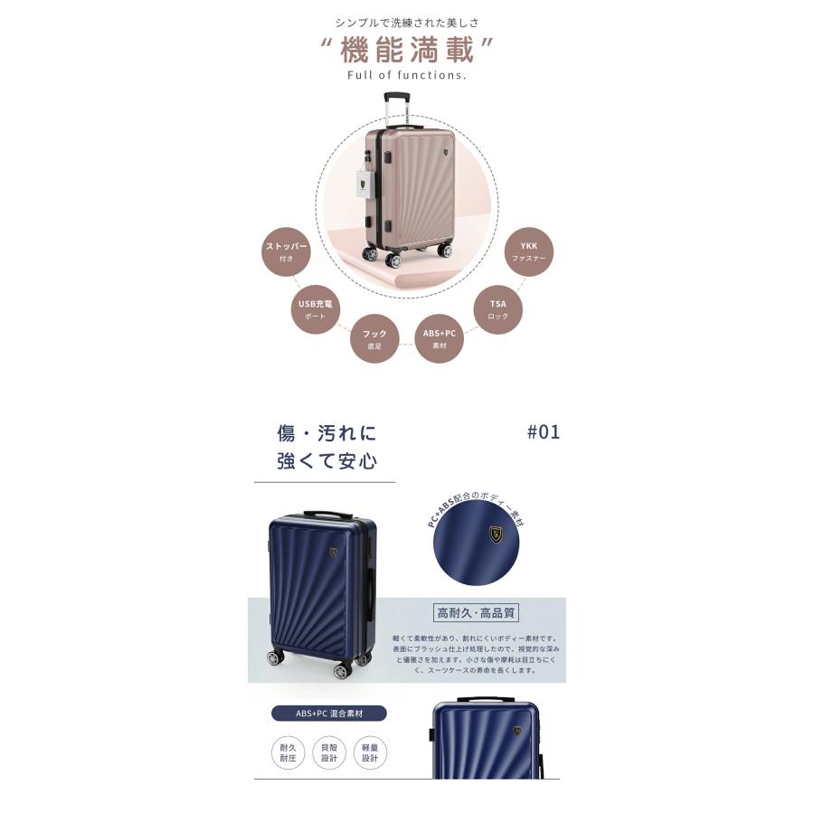 New Trip スーツケース キャリーケース ストッパー付き 機内持ち込み S