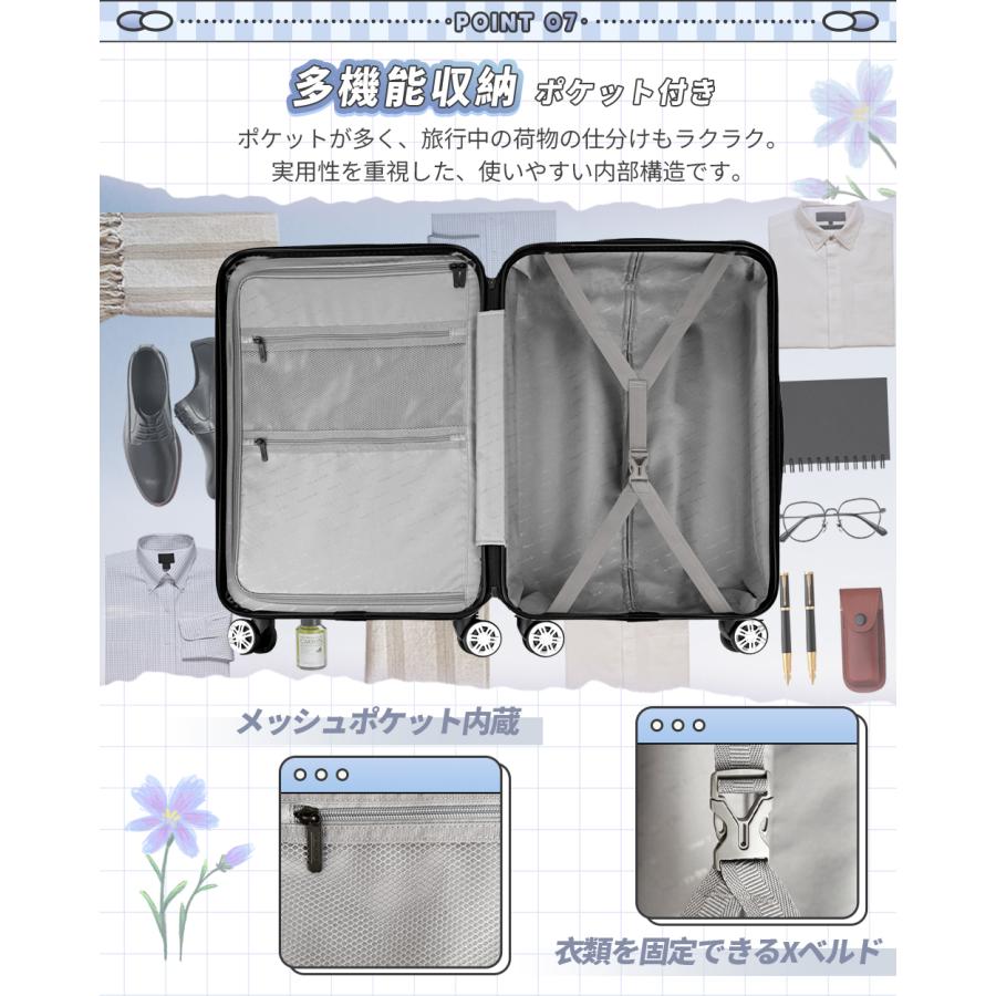 New Trip スーツケース キャリーケース 機内持ち込み ストッパー付き