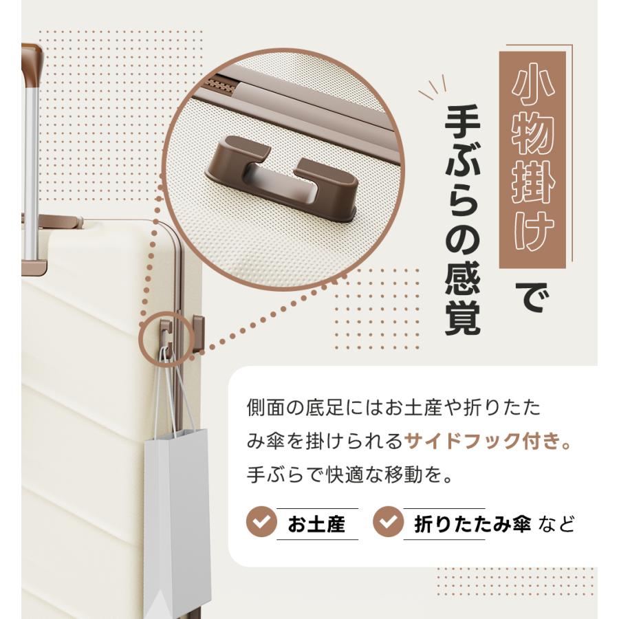 L キャリーケース ストッパー付き スーツケース 前開き カップホルダー TSA スーツケース Sサイズ Mサイズ Lサイズ フロントオープン 1年保証 3点