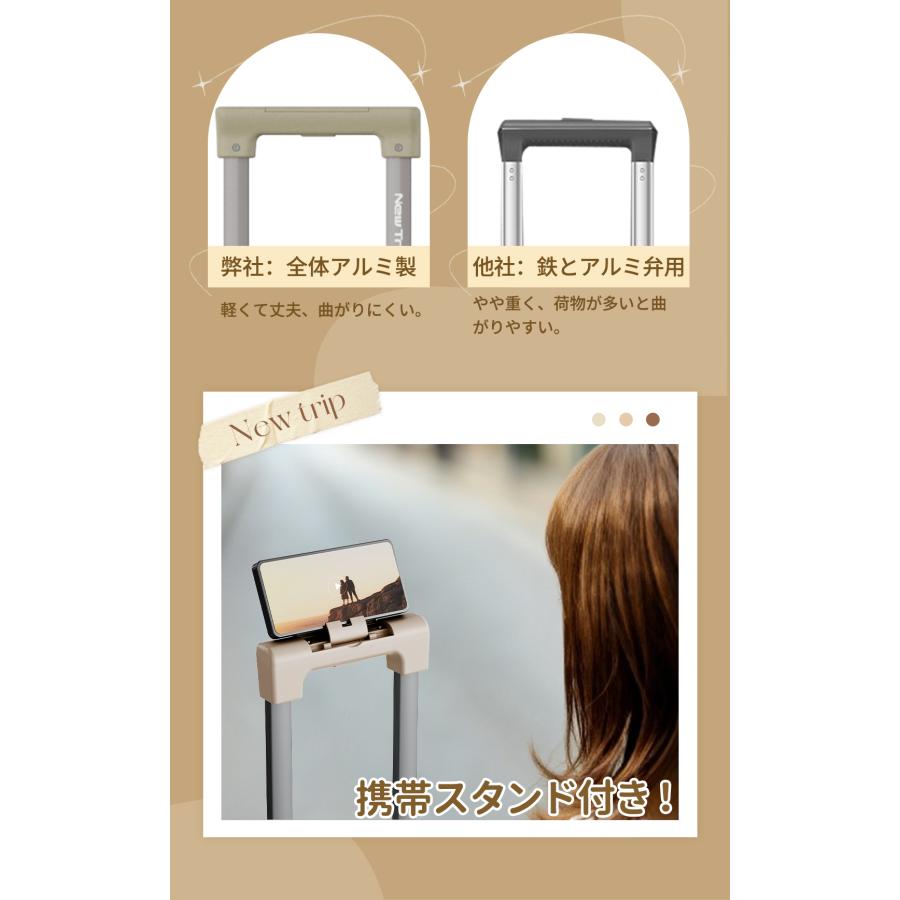 New Trip スーツケース キャリーケース 機内持ち込み 拡張機能付き