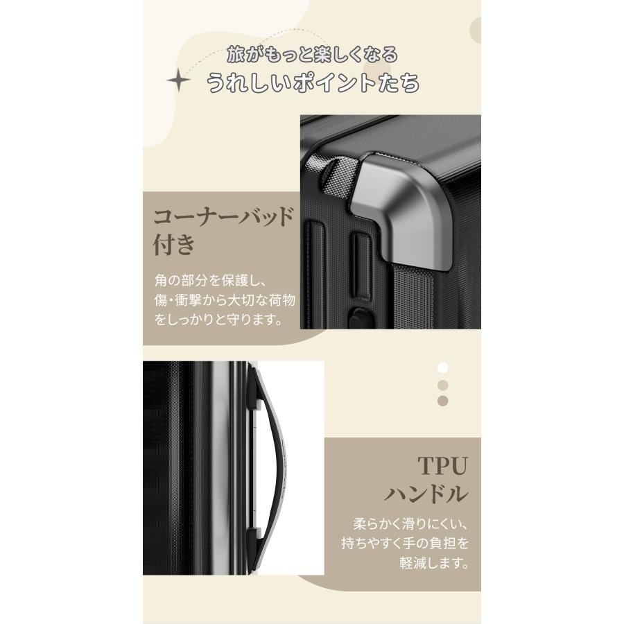 スーツケース キャリーケース 機内持ち込み 拡張機能付き 両面仕切り PC100% HINOMOTO製 静音キャスター TSAロック S/M/Lサイズ キャリーバッグ 大型 出張 旅行 | New Trip | 20