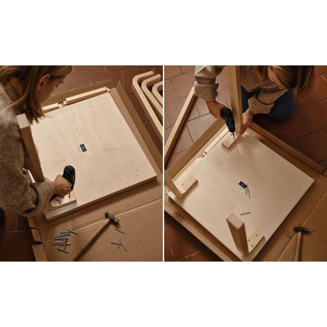 テーブル 80C アアルトテーブル ホワイトラミネート W60×D60×H72cm