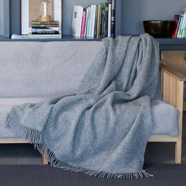 ウールスロー 130×200cm ゴットランド グレー KLIPPAN クリッパン