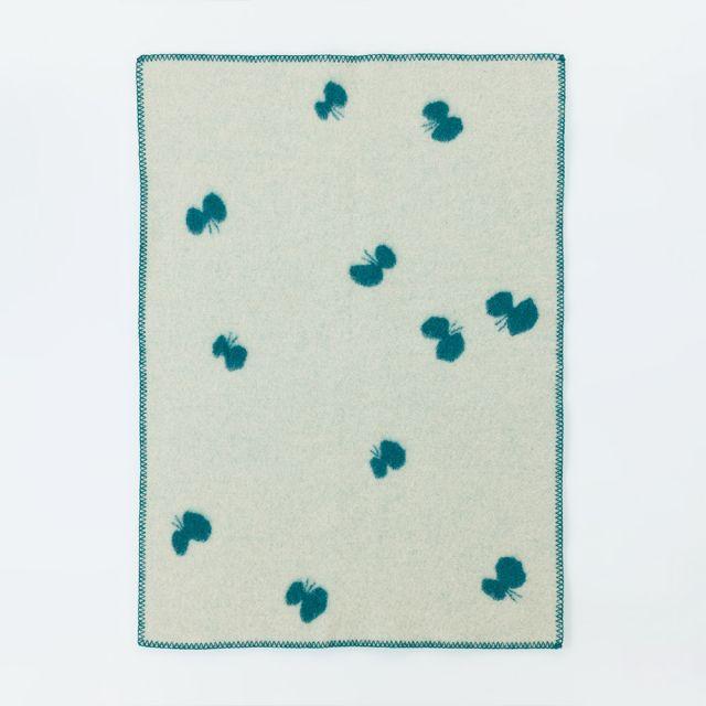 ウール ミニブランケット 65×90cm CHOUCHO ブルーグリーン KLIPPAN
