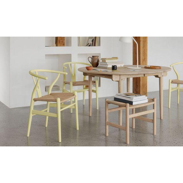 アンファンス家具 CH53 オットマン・フットスツール 43cm オーク材 オイル仕上げ Carl